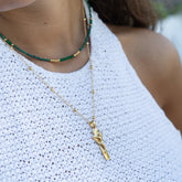 GETSEMANI DOR - collar cruz dorada 14x31mm